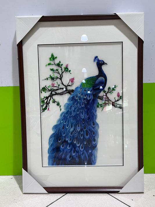 Embroidery Painting - Peacock left-side
