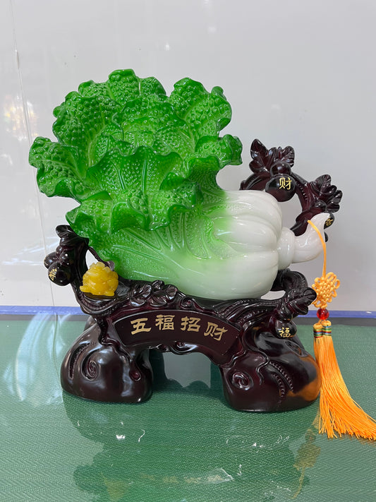 Feng Shui Bai Choi/Pok Choi (The Cabbage) Statue for Wealth Luck