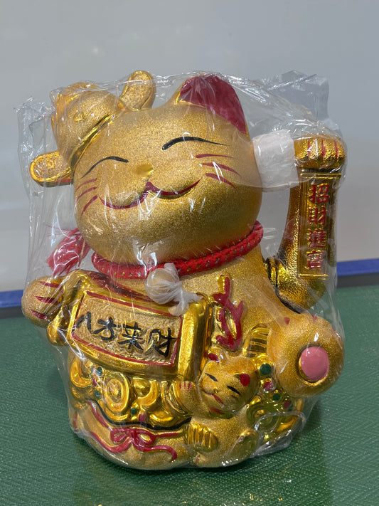 Ceramics Lucky Cat Golden