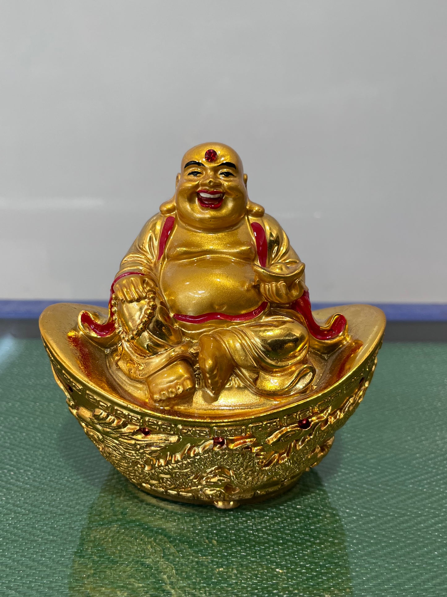 Golden Buddha with smile